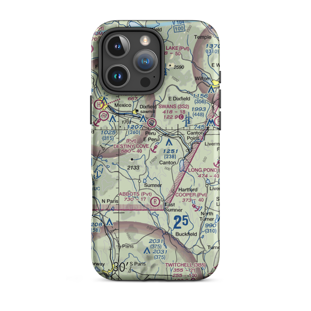Peru / Destiny Cove SPB (3ME7) VFR Sectional  Tough iPhone Case iPhone 16 Pro Max model shown