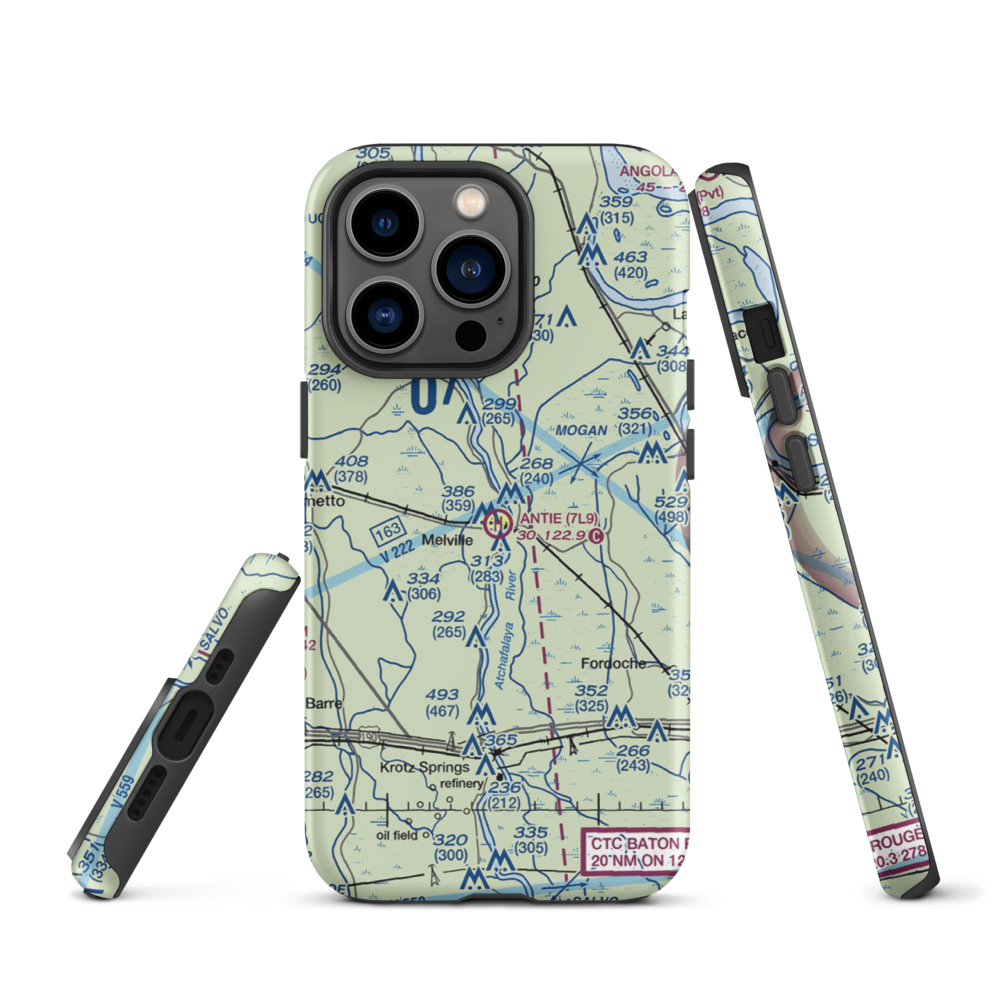 Pete Antie Municipal Heliport (7L9) VFR Sectional  Tough iPhone Case iPhone 13 Pro model shown