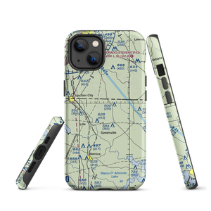 Peter Creek Ranch Airport (LA58) VFR Sectional  Tough iPhone Case