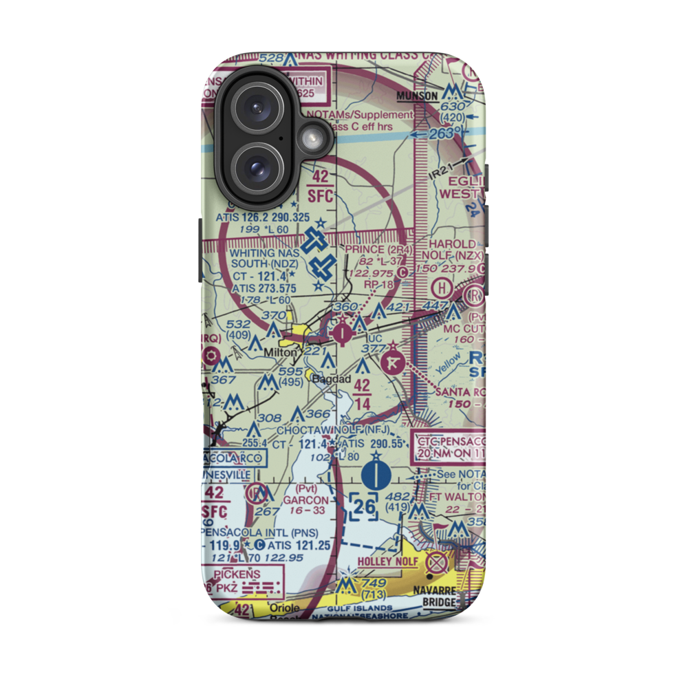 Peter Prince Field (2R4) VFR Sectional  Tough iPhone Case iPhone 16 Plus model shown
