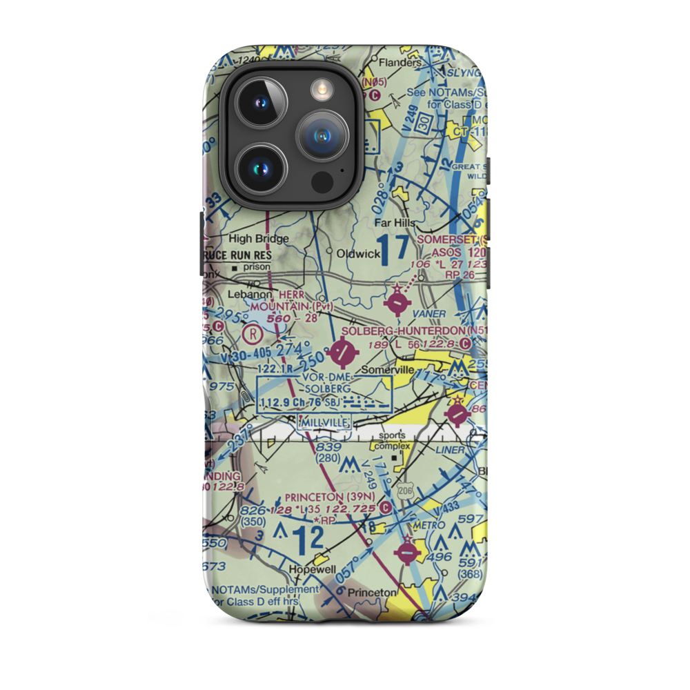 Peters Airport (4NJ8) VFR Sectional  Tough iPhone Case iPhone 16 Pro Max model shown
