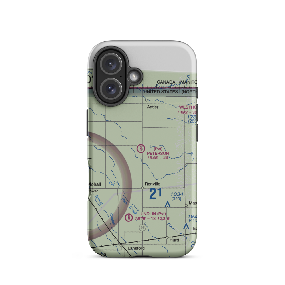Peterson Airstrip (4NA3) VFR Sectional  Tough iPhone Case iPhone 16 model shown