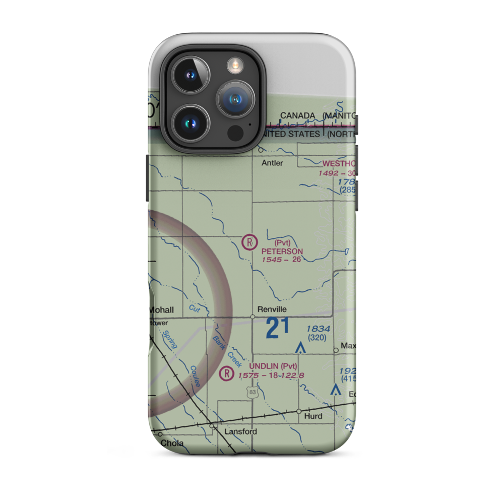 Peterson Airstrip (4NA3) VFR Sectional  Tough iPhone Case iPhone 16 Pro Max model shown