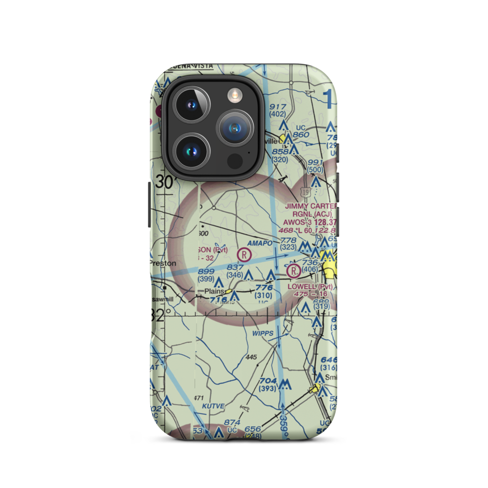 Peterson Field (7A9) VFR Sectional  Tough iPhone Case iPhone 16 Pro model shown