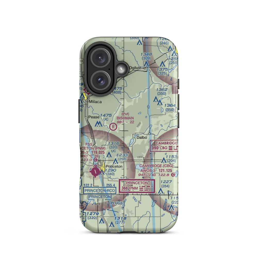 Pfau Airstrip (MN68) VFR Sectional  Tough iPhone Case iPhone 16 model shown
