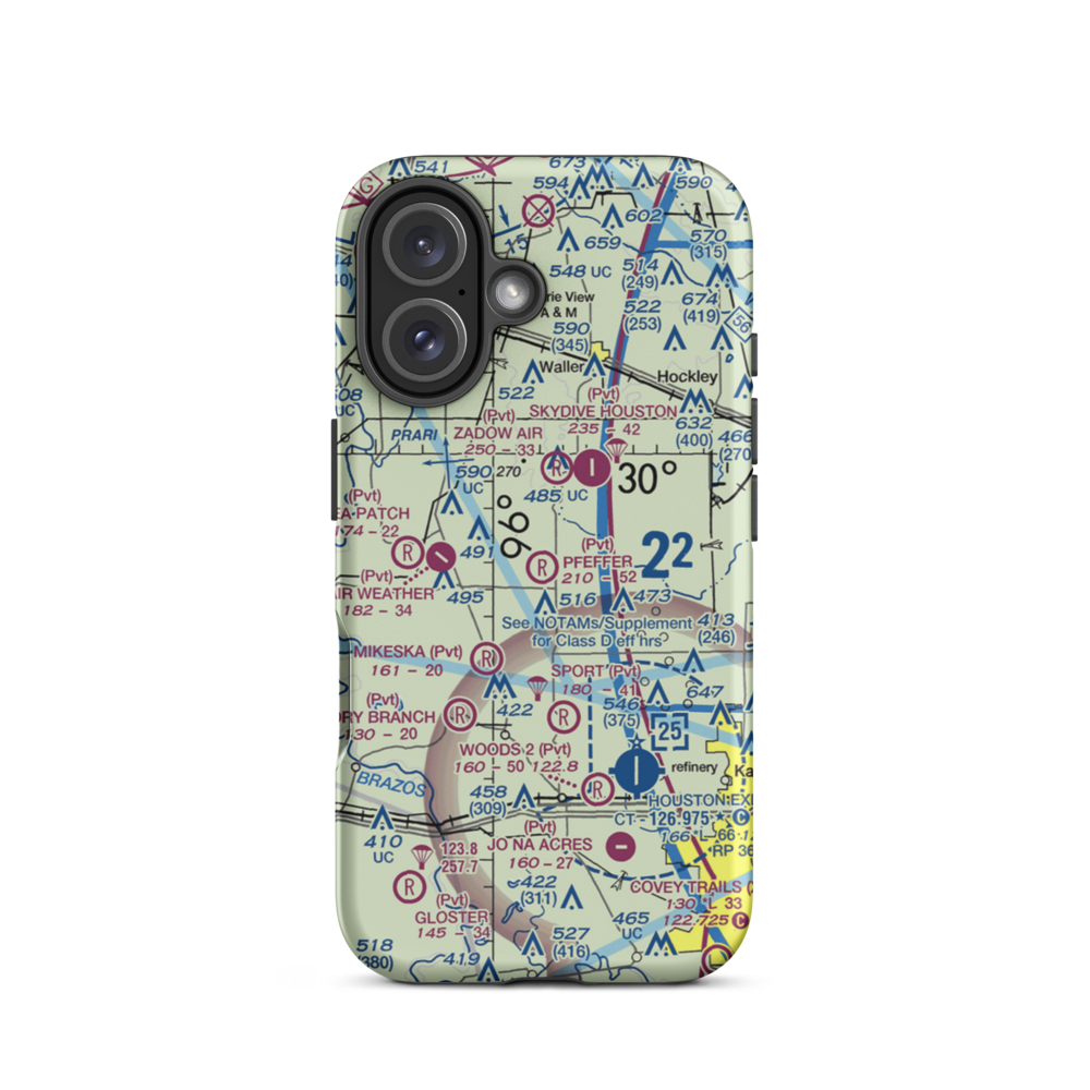Pfeffer & Son Farms Airport (4XS0) VFR Sectional  Tough iPhone Case iPhone 16 model shown