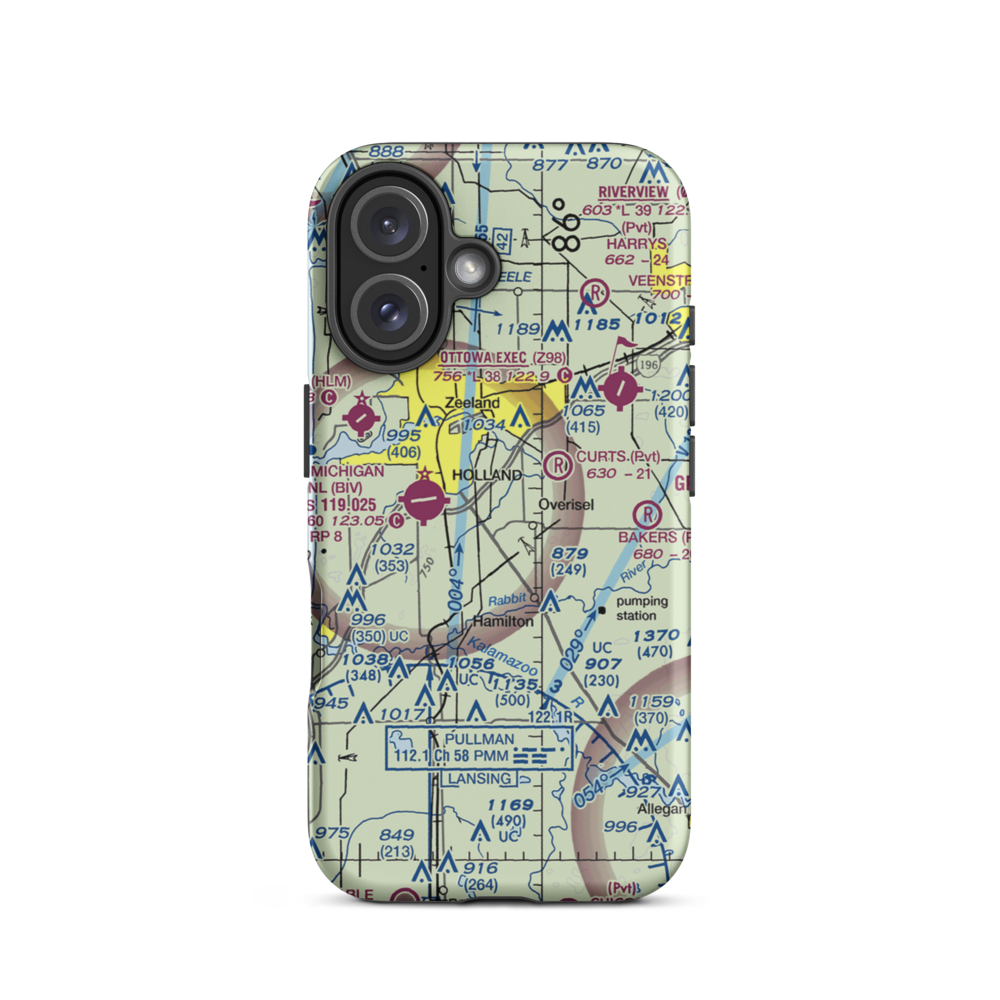 Phil's Field (4MI3) VFR Sectional  Tough iPhone Case iPhone 16 model shown