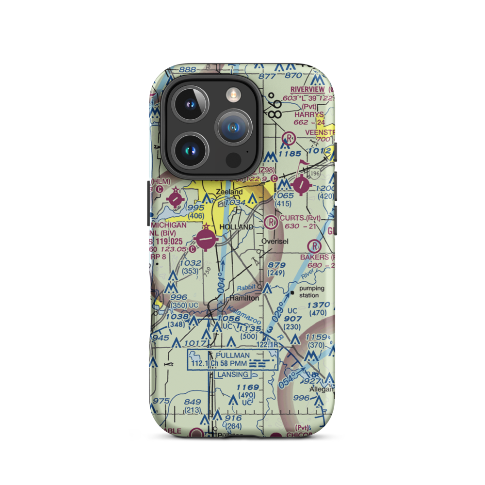 Phil's Field (4MI3) VFR Sectional  Tough iPhone Case iPhone 16 Pro model shown