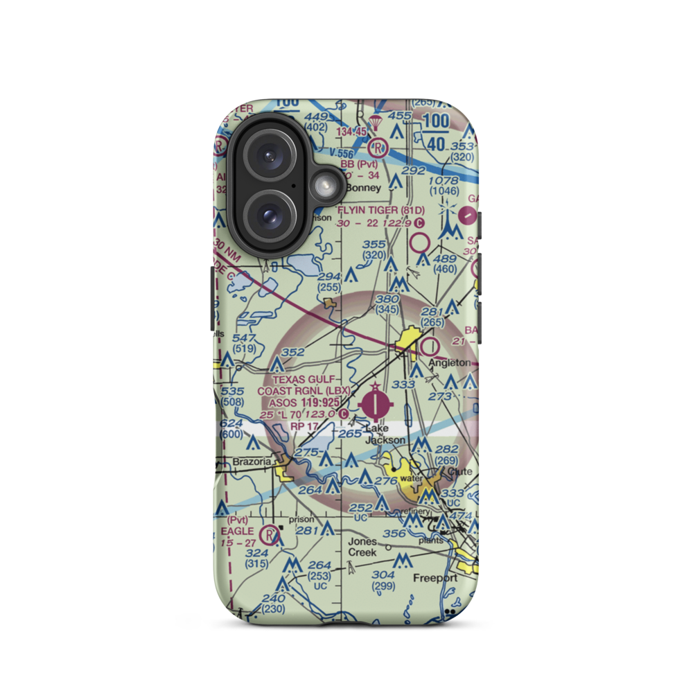 Phillips Corporation Airport (46TX) VFR Sectional  Tough iPhone Case iPhone 16 model shown