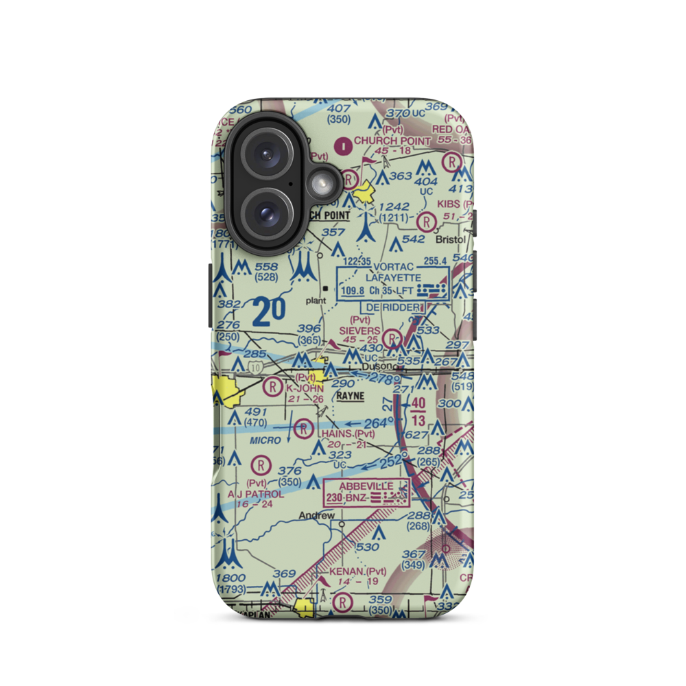 Phoenix Airport (LA30) VFR Sectional  Tough iPhone Case iPhone 16 model shown