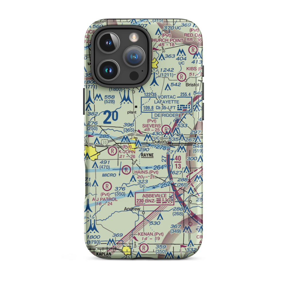 Phoenix Airport (LA30) VFR Sectional  Tough iPhone Case iPhone 16 Pro Max model shown