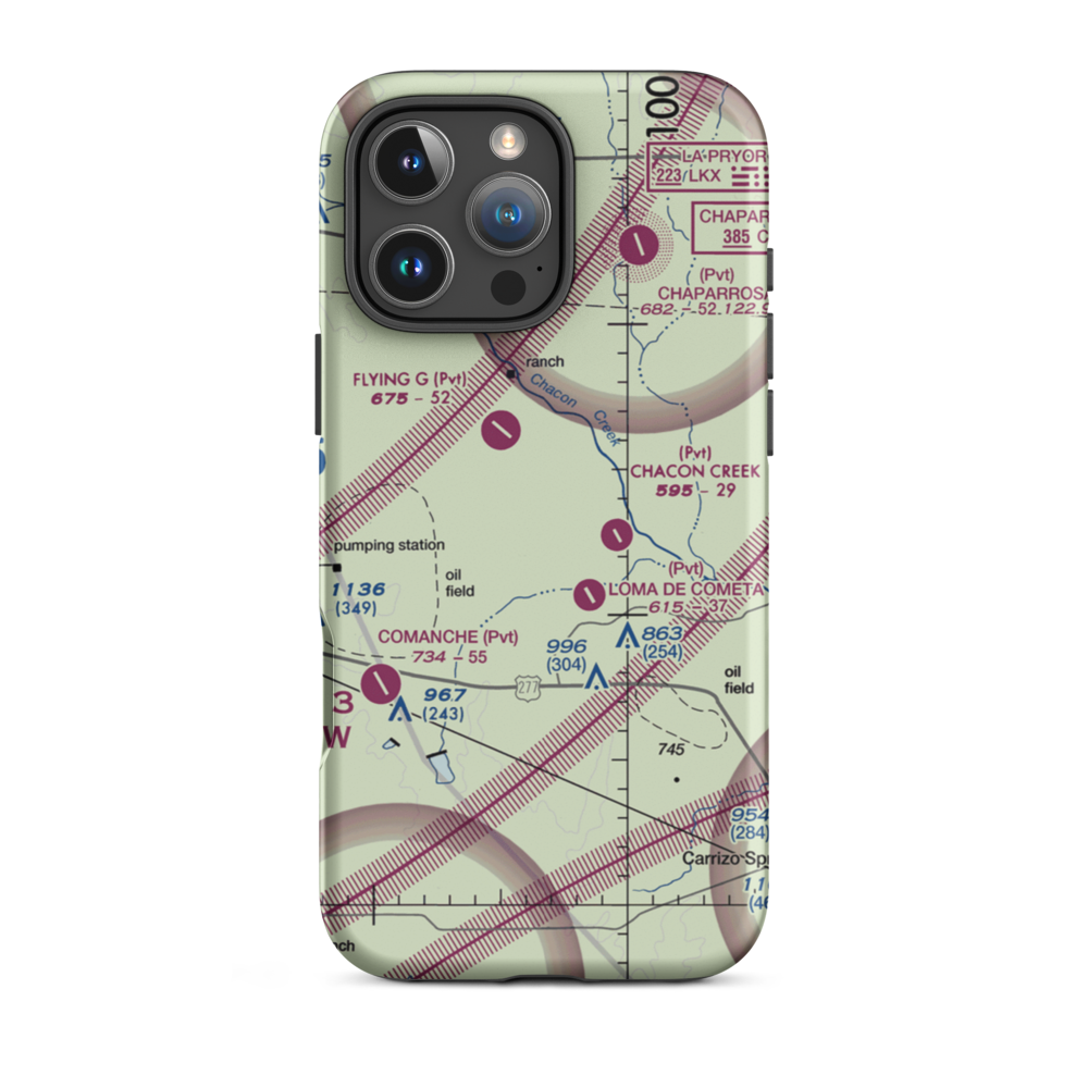 Picosa Ranch Airport (3TA8) VFR Sectional  Tough iPhone Case iPhone 16 Pro Max model shown
