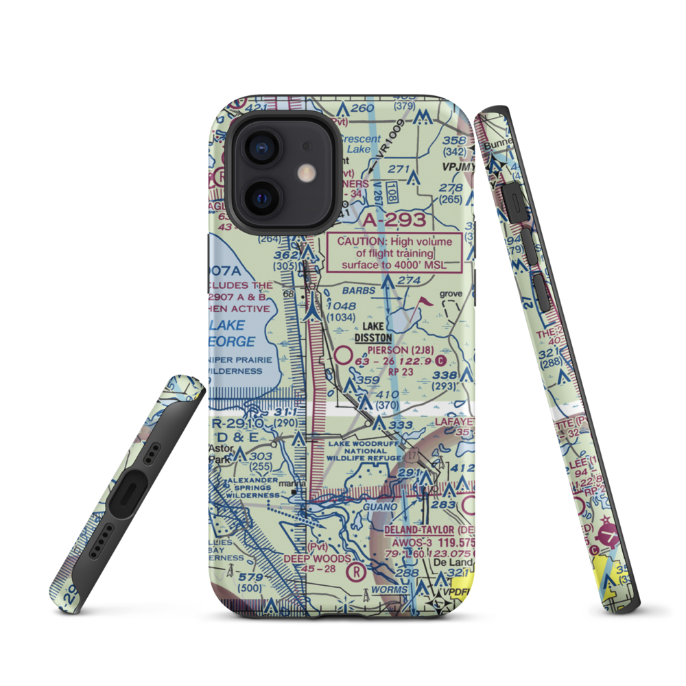 Pierson Municipal Airport (2J8) VFR Sectional  Tough iPhone Case iPhone 12 model shown