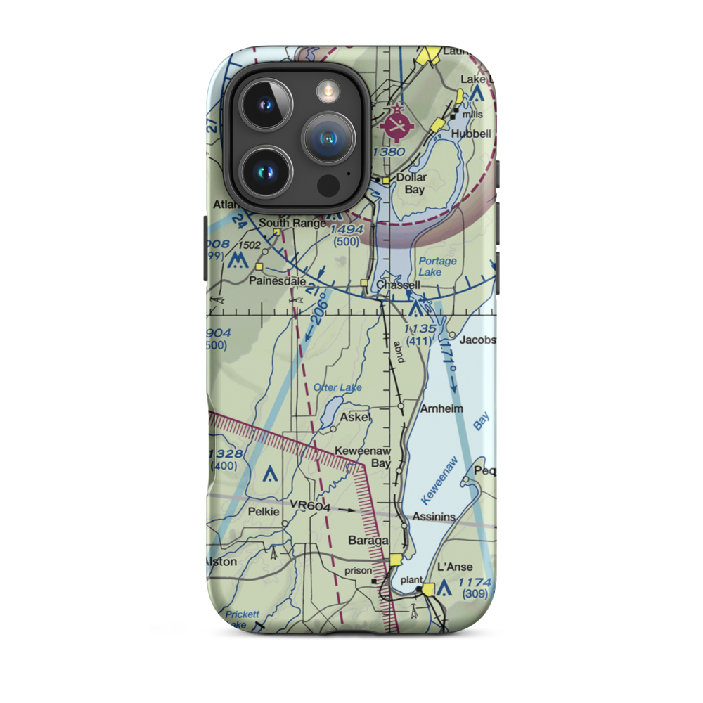 Pike River Landing (79MI) VFR Sectional  Tough iPhone Case iPhone 16 Pro Max model shown