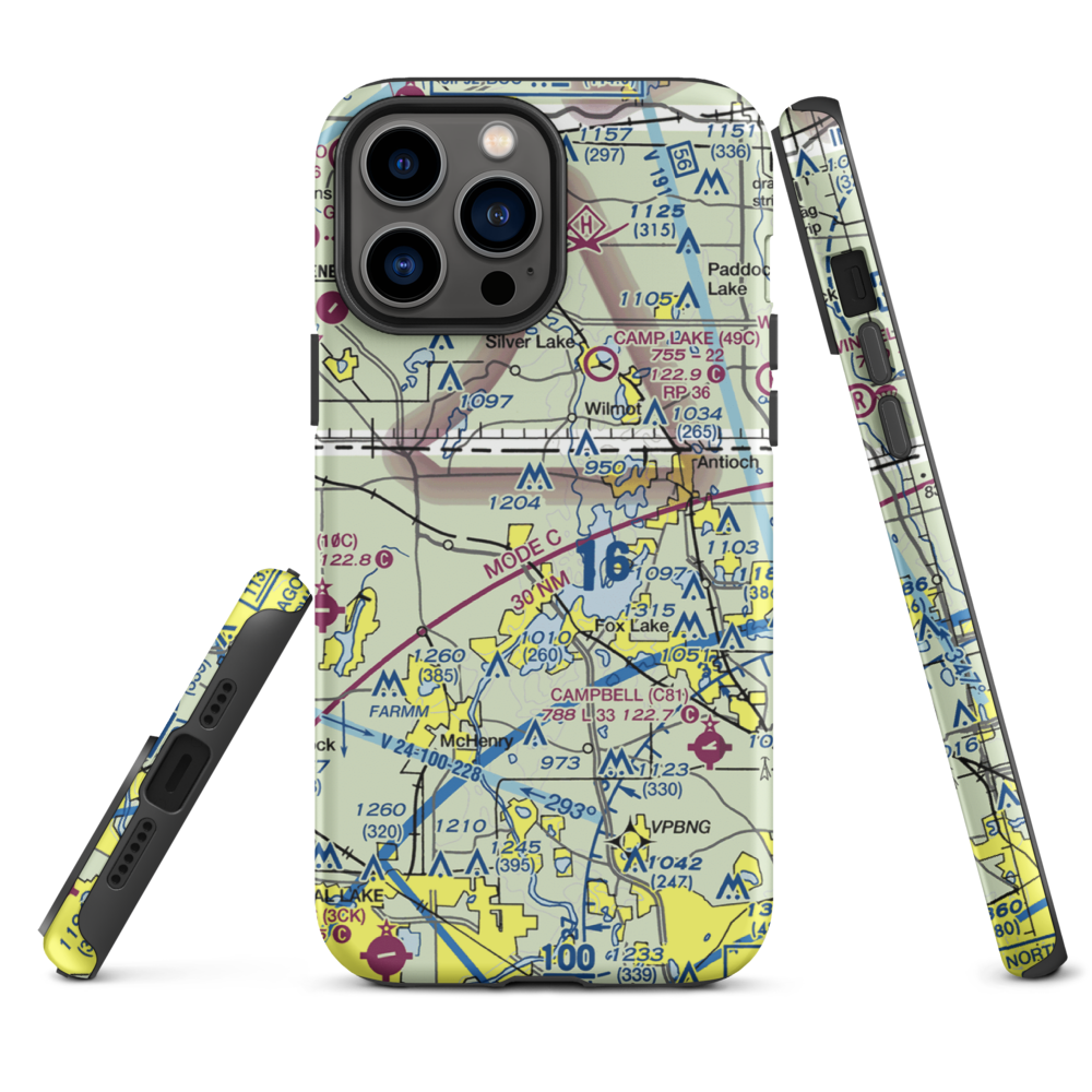 Pillow Hill Airport (3LL4) VFR Sectional  Tough iPhone Case iPhone 13 Pro Max model shown
