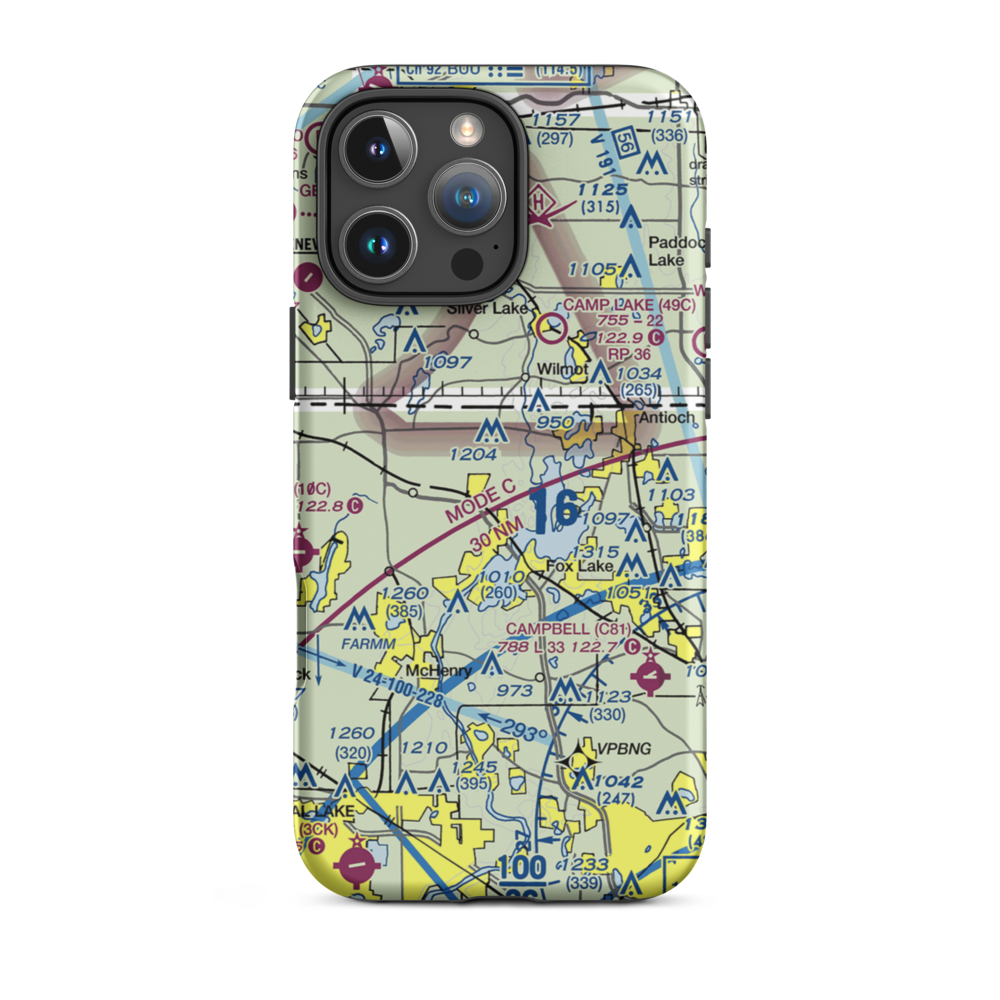Pillow Hill Airport (3LL4) VFR Sectional  Tough iPhone Case iPhone 16 Pro Max model shown