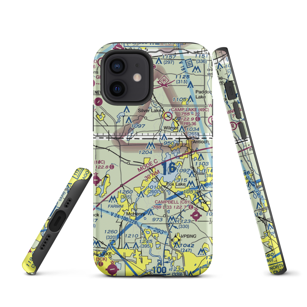 Pillow Hill Airport (3LL4) VFR Sectional  Tough iPhone Case iPhone 12 model shown