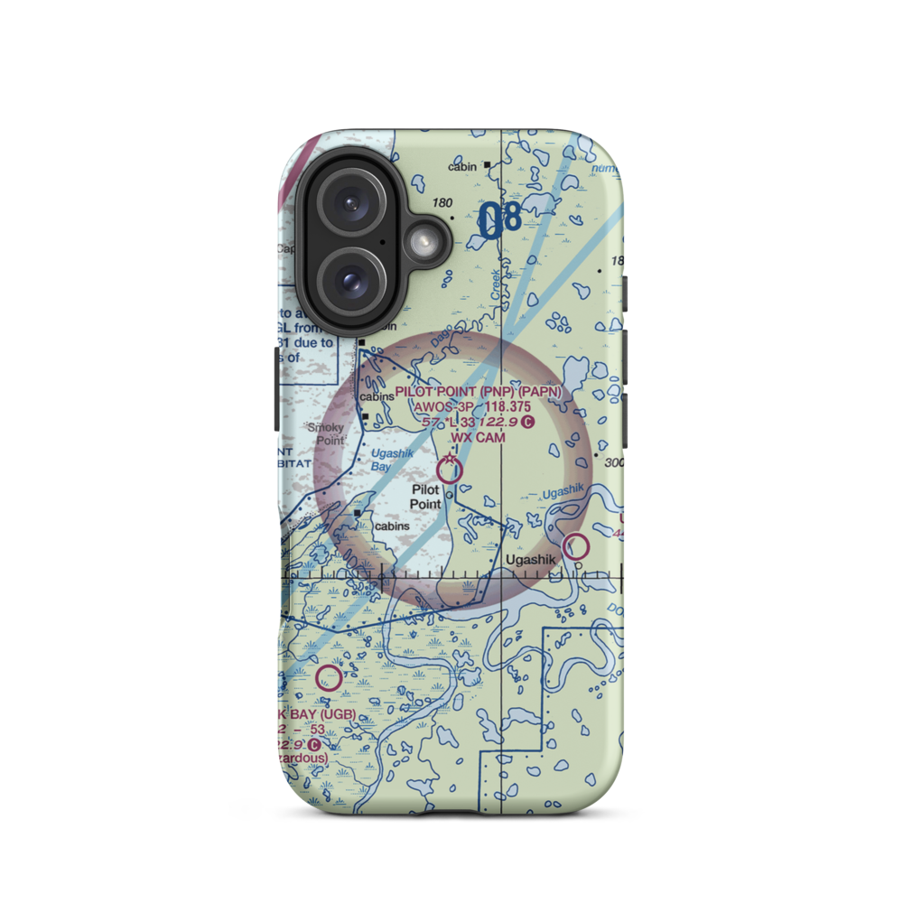 Pilot Point Airport (PNP) VFR Sectional  Tough iPhone Case iPhone 16 model shown