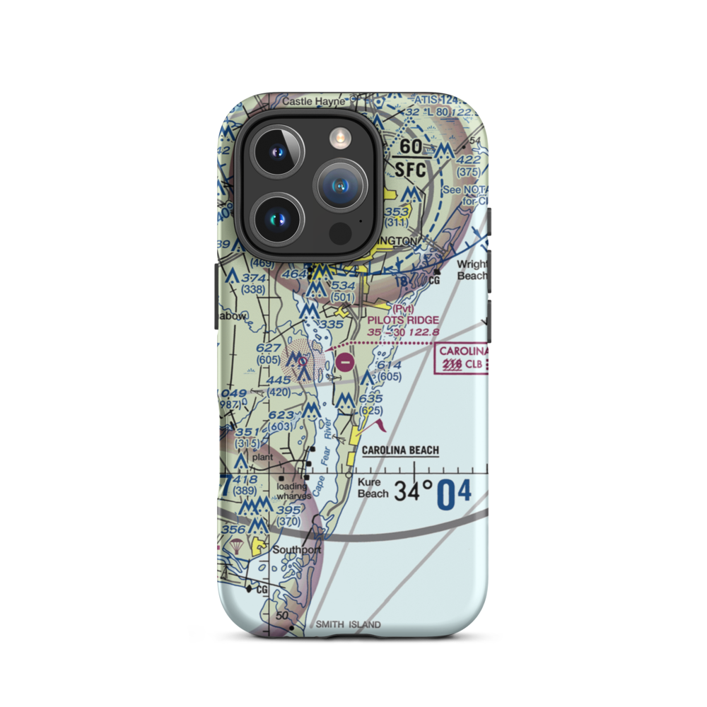 Pilots Ridge Airport (03NC) VFR Sectional  Tough iPhone Case iPhone 16 Pro model shown