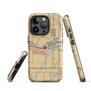 Pine Bluffs Municipal Airport (82V) VFR Sectional  Tough iPhone Case