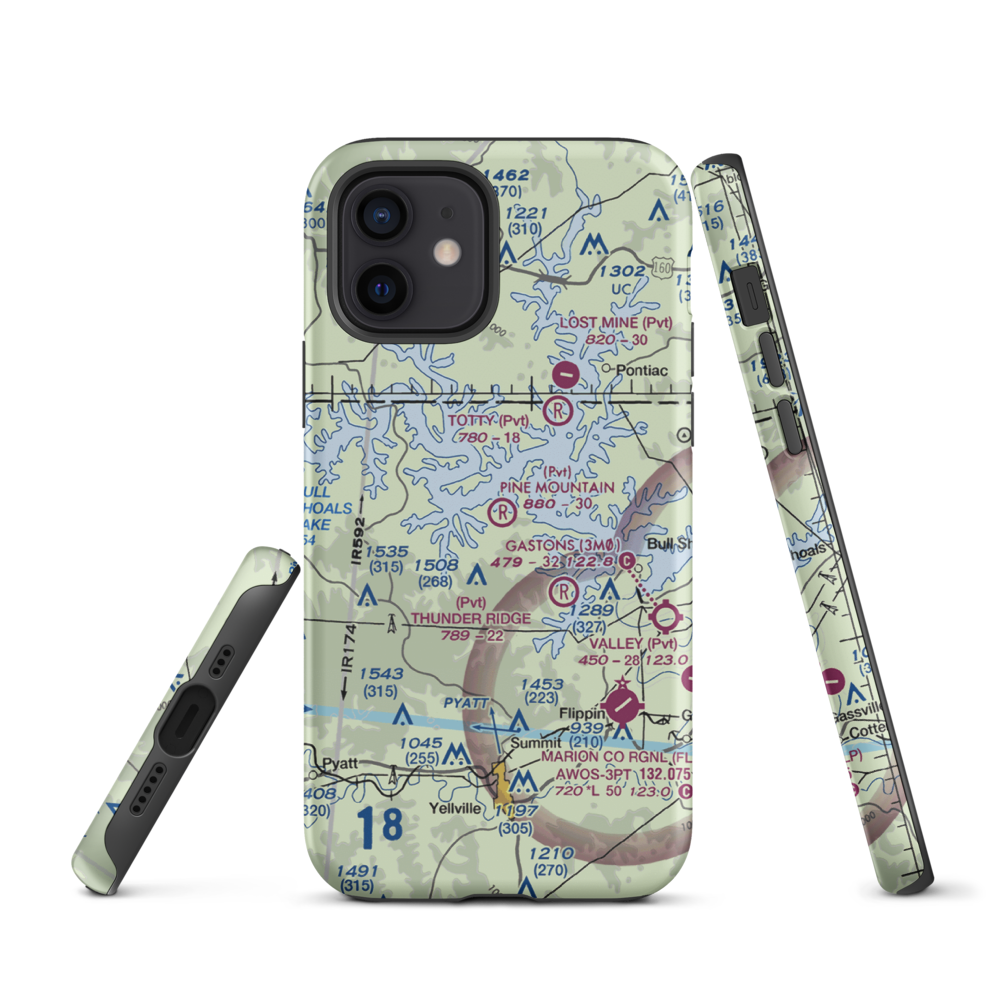 Pine Mountain Airpark (6AR9) VFR Sectional  Tough iPhone Case iPhone 12 model shown