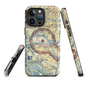 Pine Mountain Lake Airport (E45) VFR Sectional  Tough iPhone Case
