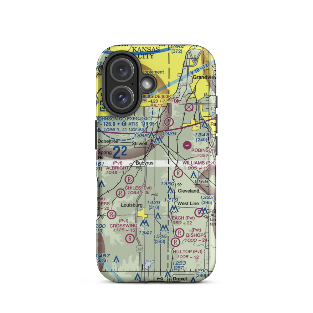 Pine Sod Ranch Airport (8KS7) VFR Sectional  Tough iPhone Case iPhone 16 model shown