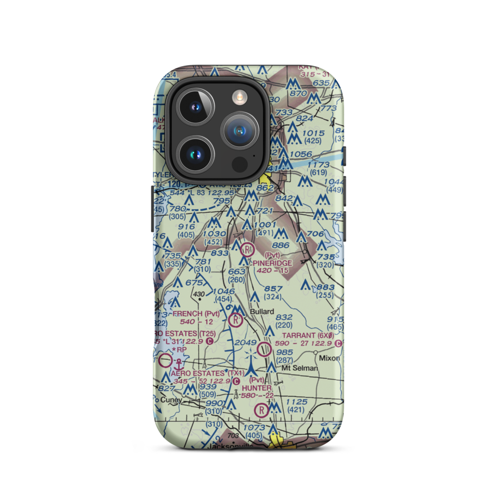 Pineridge STOLport (16TS) VFR Sectional  Tough iPhone Case iPhone 16 Pro model shown