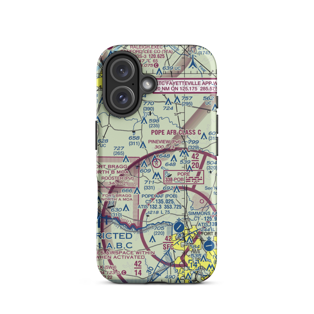Pineview Air Airport (82NC) VFR Sectional  Tough iPhone Case iPhone 16 model shown
