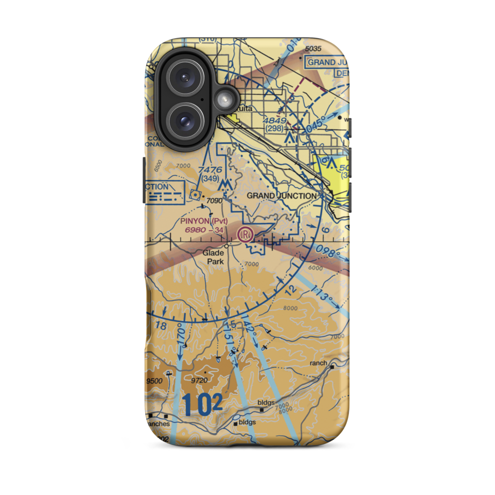 Pinyon Airport (CO43) VFR Sectional  Tough iPhone Case iPhone 16 Plus model shown