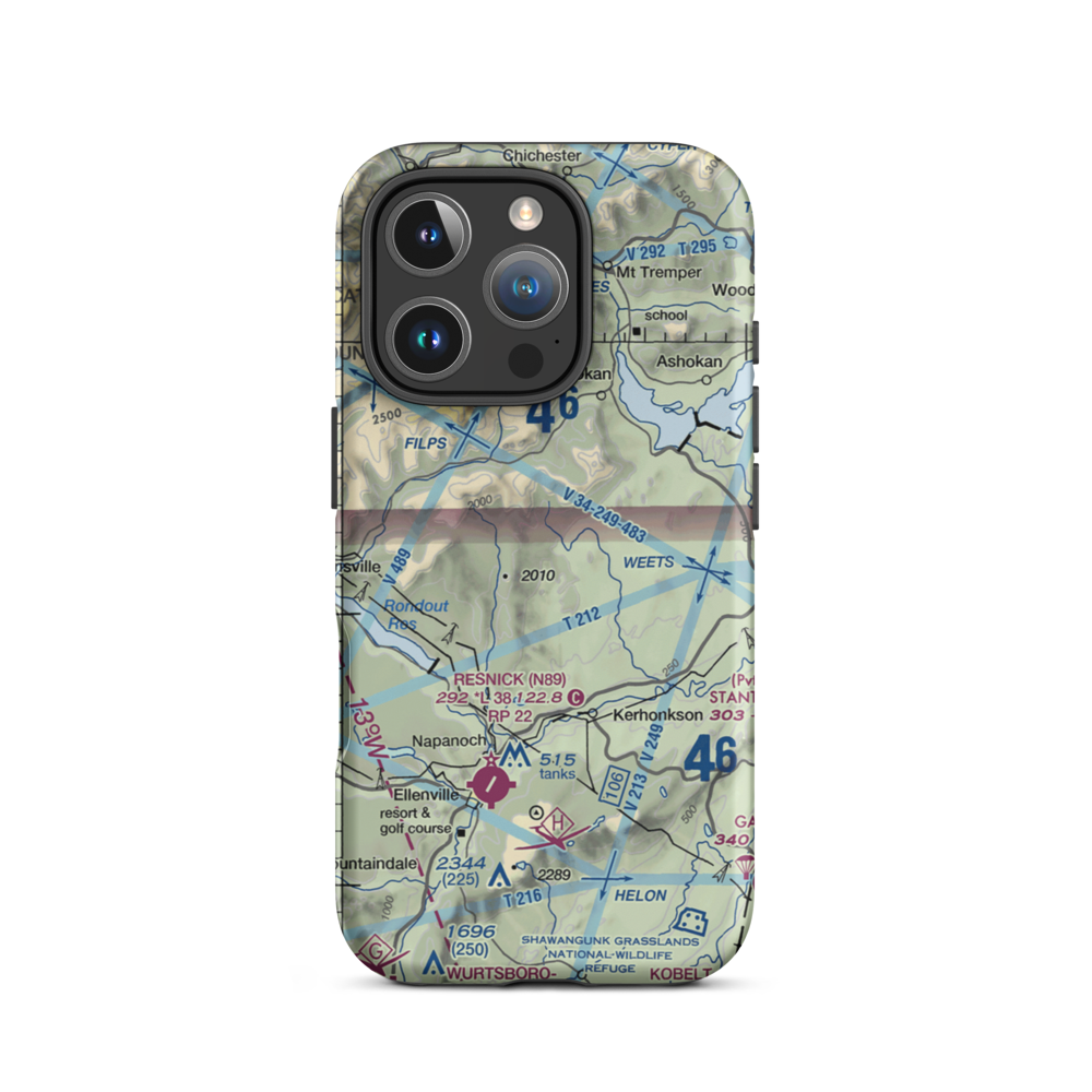 Piolis Brookside Airport (6NY7) VFR Sectional  Tough iPhone Case iPhone 16 Pro model shown