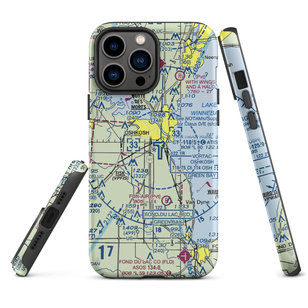 Pioneer Airport (WS17) VFR Sectional  Tough iPhone Case iPhone 13 Pro Max model shown