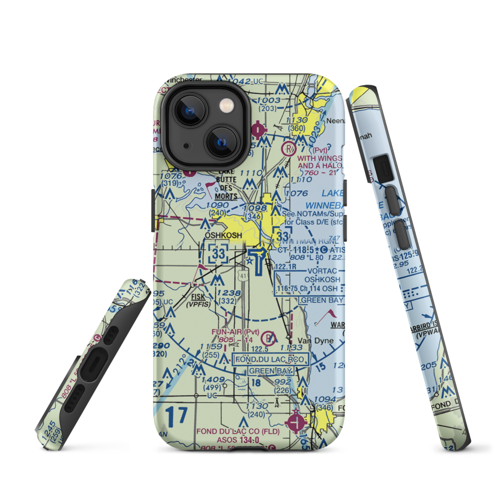 Pioneer Airport (WS17) VFR Sectional  Tough iPhone Case iPhone 14 model shown
