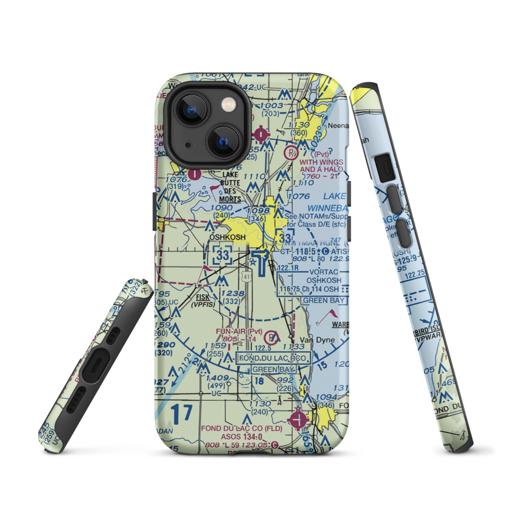 Pioneer Airport (WS17) VFR Sectional  Tough iPhone Case iPhone 13 model shown