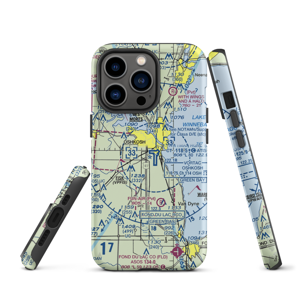 Pioneer Airport (WS17) VFR Sectional  Tough iPhone Case iPhone 13 Pro model shown