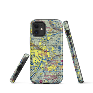 Pittsburgh-Monroeville Airport (15PA) VFR Sectional  Tough iPhone Case