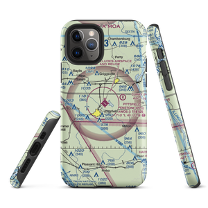 Pittsfield Penstone Municipal Airport (PPQ) VFR Sectional  Tough iPhone Case