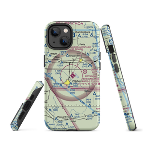 Pittsfield Penstone Municipal Airport (PPQ) VFR Sectional  Tough iPhone Case