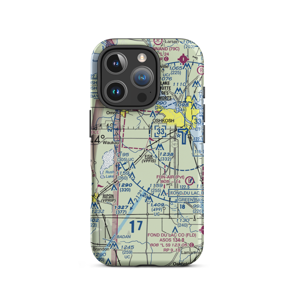 Planeacres Airport (2WN7) VFR Sectional  Tough iPhone Case iPhone 16 Pro model shown
