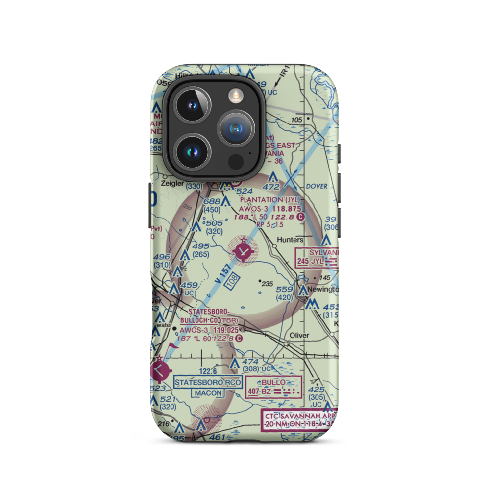 Plantation Airpark (JYL) VFR Sectional  Tough iPhone Case iPhone 16 Pro model shown