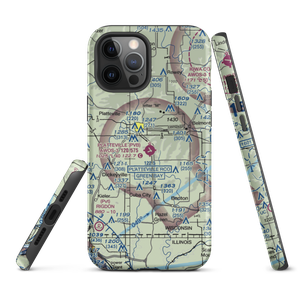 Platteville Municipal Airport (PVB) VFR Sectional  Tough iPhone Case