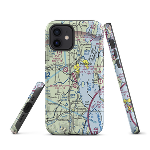 Plattsburgh International Airport (PBG) VFR Sectional  Tough iPhone Case