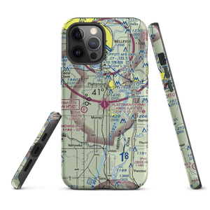 Plattsmouth Municipal Airport (PMV) VFR Sectional  Tough iPhone Case