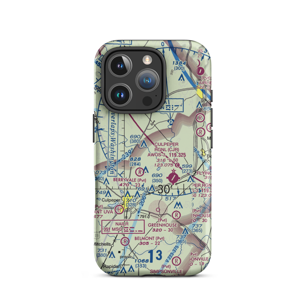 Pleasantdale Field (4VA9) VFR Sectional  Tough iPhone Case iPhone 16 Pro model shown