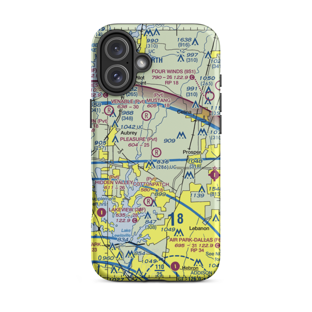 Pleasure Field (47TA) VFR Sectional  Tough iPhone Case iPhone 16 Plus model shown