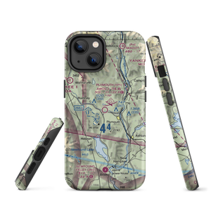 Plymouth Municipal Airport (1P1) VFR Sectional  Tough iPhone Case