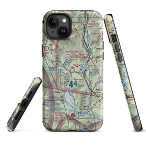 Plymouth Municipal Airport (1P1) VFR Sectional  Tough iPhone Case