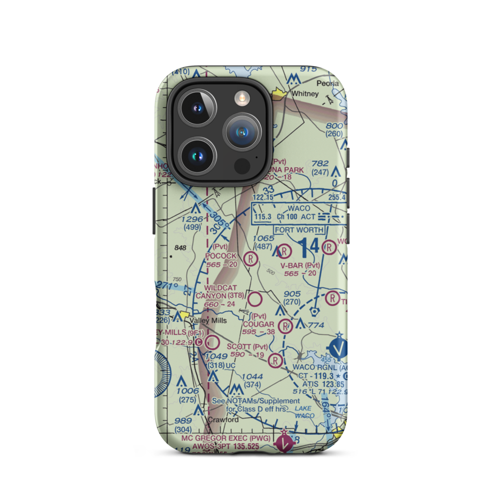 Pocock Airport (04TX) VFR Sectional  Tough iPhone Case iPhone 16 Pro model shown