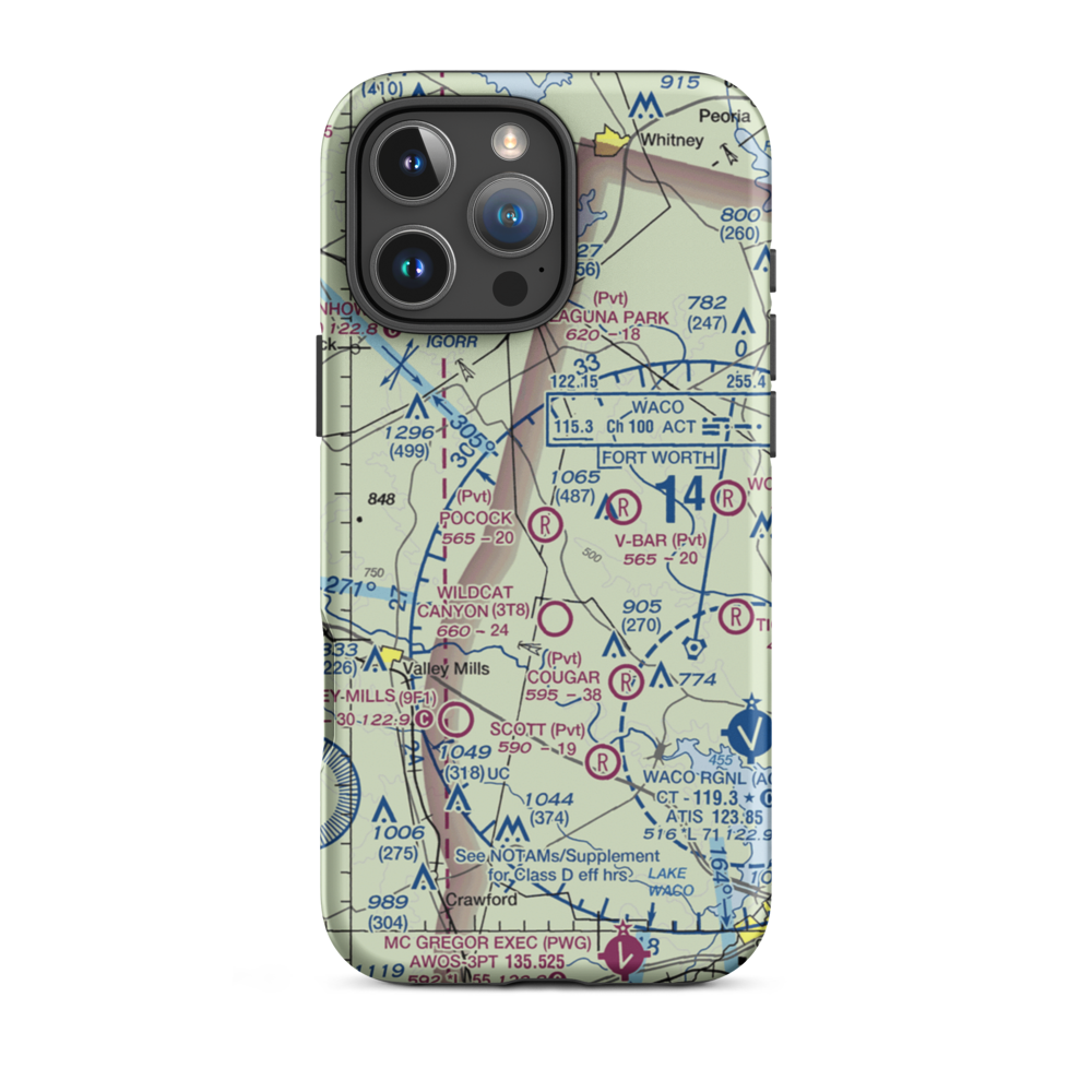 Pocock Airport (04TX) VFR Sectional  Tough iPhone Case iPhone 16 Pro Max model shown