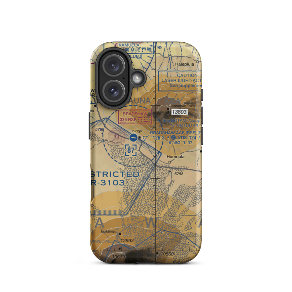 Pohakuloa Training Area (US-0224) VFR Sectional  Tough iPhone Case iPhone 16 model shown